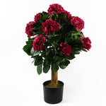 Leaf 75cm Artificial Pink Bush Hydrangea Plant Potted-0