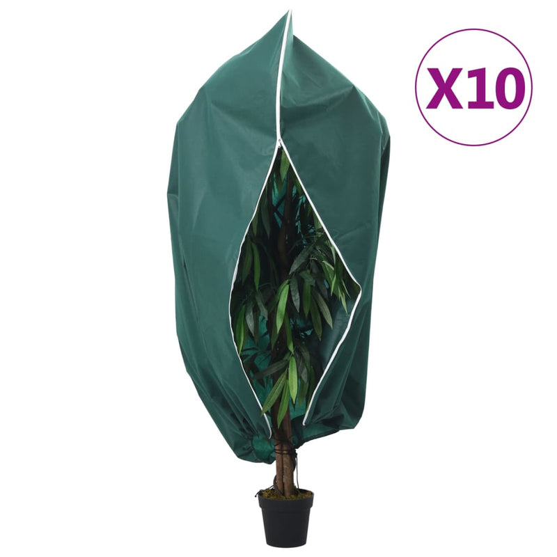 Vidaxl plant covers with zipper 10 pcs 70 gsm 1.2x1.8 m-0