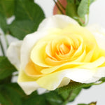 50cm Artificial Yellow Rose Plant - Premium Quality-1