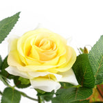 50cm Artificial Yellow Rose Plant - Premium Quality-2