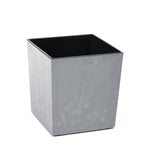 Square Plant Pot Concrete Effect with Insert Black Grey Modern Indoor Outdoor