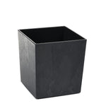 Square Plant Pot Concrete Effect with Insert Black Grey Modern Indoor Outdoor