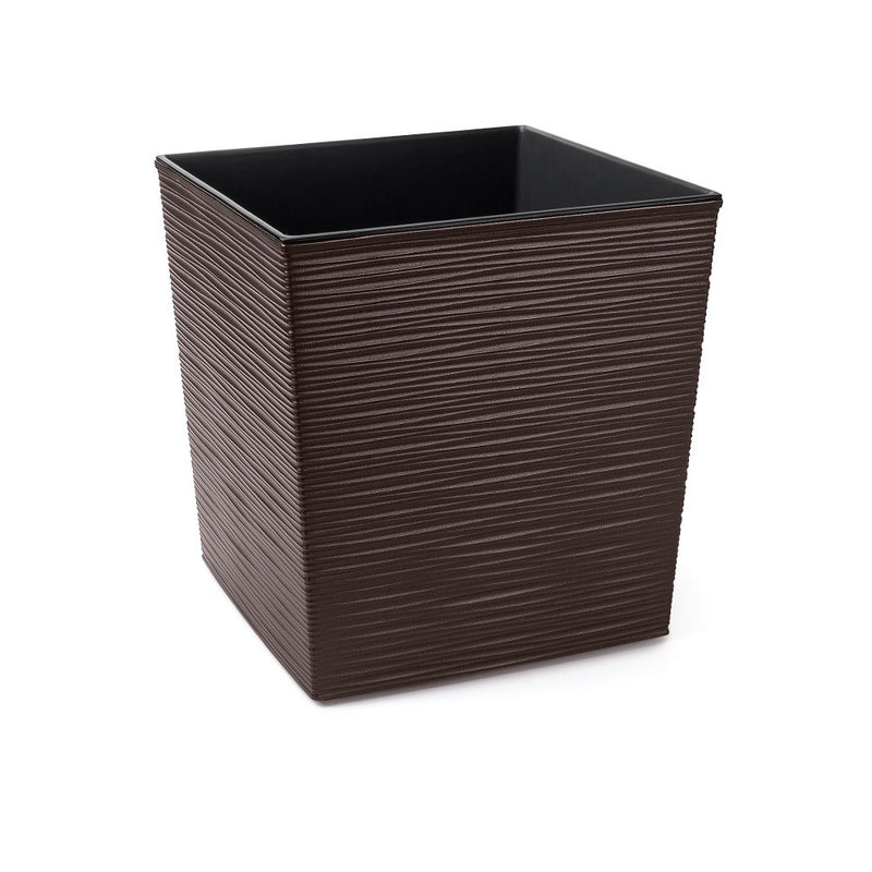 Square Plant Pot Textured Pattern with Insert Indoor Outdoor Patio Multi Colour