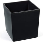 Square Gloss Plant Pot with Insert Shiny Modern Planter Black White Indoor Outdo