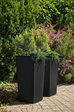 Tall Wave Pattern Plant Pot with Internal Riser Modern Planter Indoor Outdoor