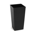 Tall Wave Pattern Plant Pot with Internal Riser Modern Planter Indoor Outdoor