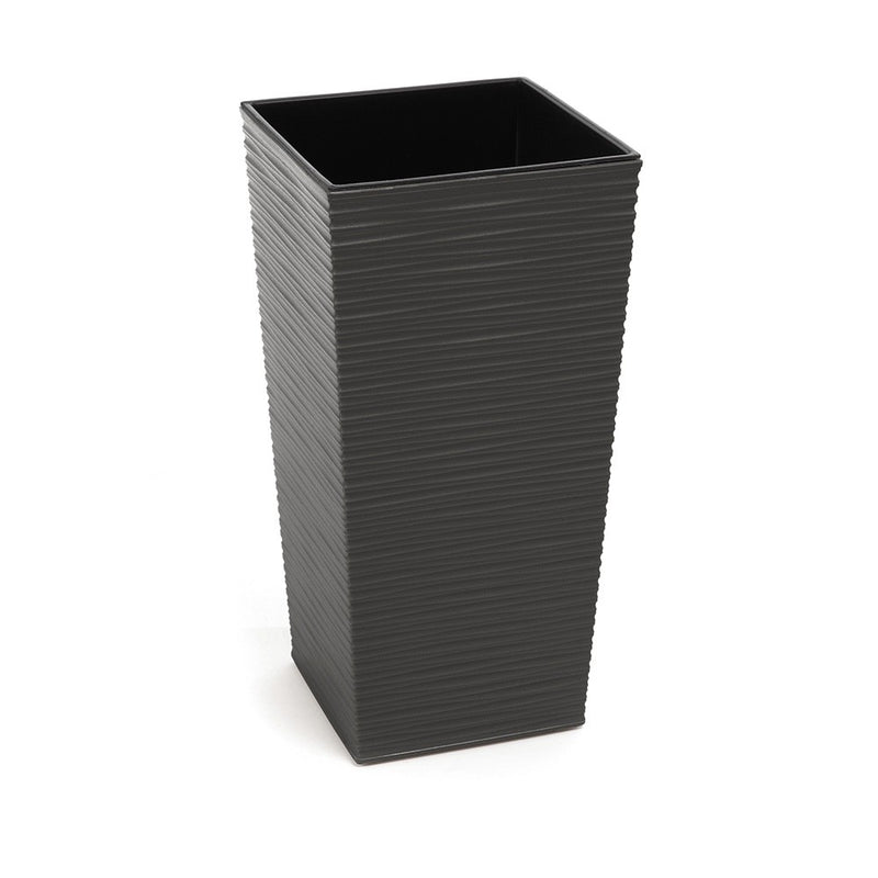 Tall Wave Pattern Plant Pot with Internal Riser Modern Planter Indoor Outdoor