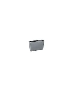 Tall Rectangular Shiny Planter/Flowerpot with Insert (Grey)