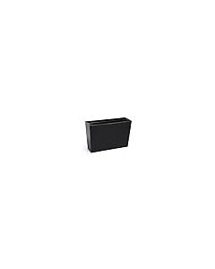 Tall Rectangular Shiny Planter/Flowerpot with Insert (Black)