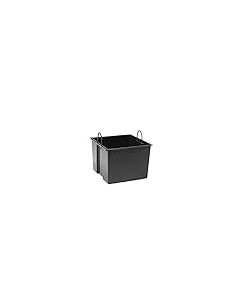 Low Square Concrete Effect Flowerpot with internal plant liner (Concrete Black, 30cm x 30cm)
