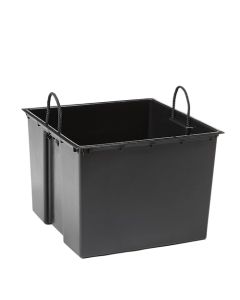 Low Square Concrete Effect Flowerpot with internal plant liner (Concrete Grey, 25cm x 25cm)